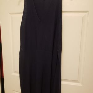 Navy long size large swear vest